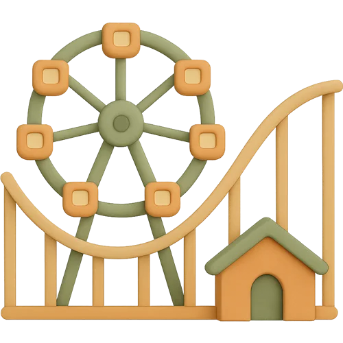 Personalizirana dječja knjiga o posjetu zabavnom parku puna čarolije